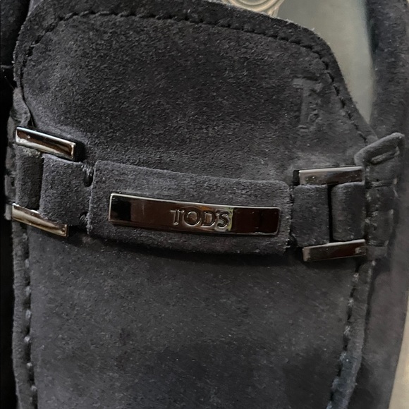 Tod\'s Dark Blue Suede Loafers main image 8